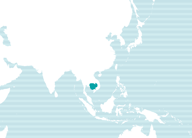 カンボジア語 (クメール語) 使用地域地図