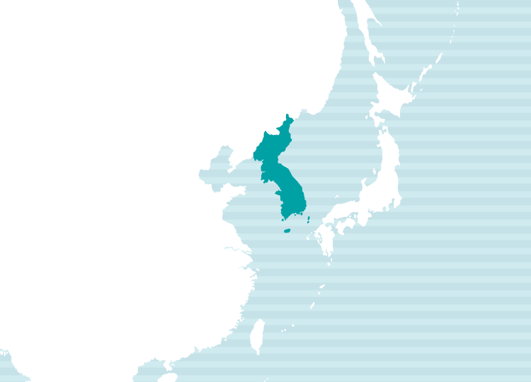 韓国語使用地域地図