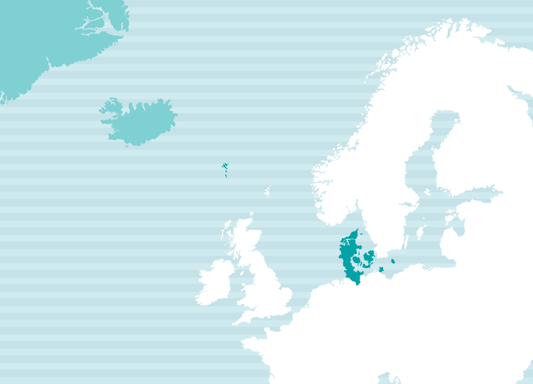 デンマーク語使用地域地図