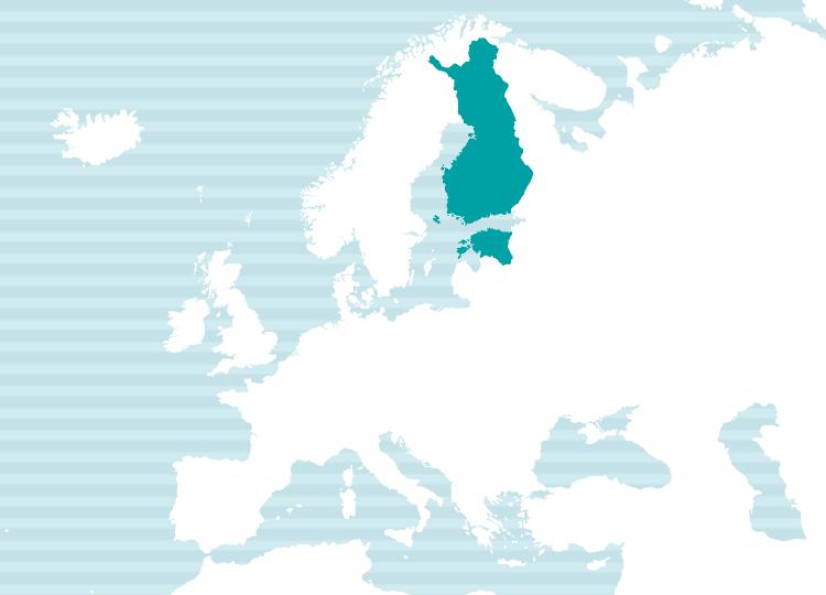 フィンランド語使用地域地図