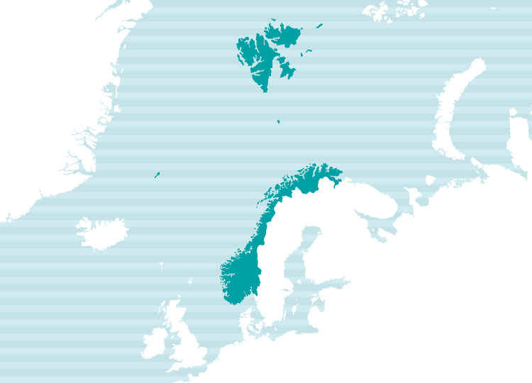 ノルウェー語使用地域地図