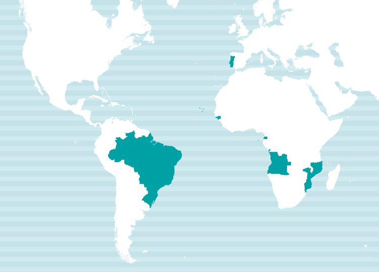 ポルトガル語使用地域MAP