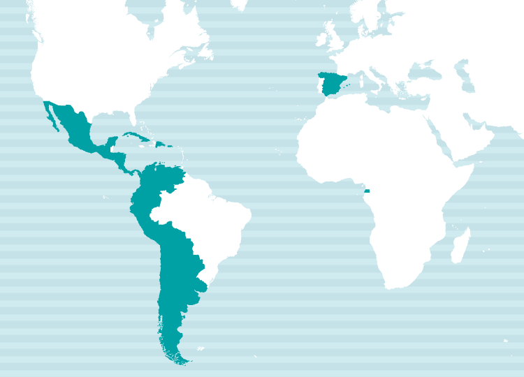 スペイン語使用地域MAP